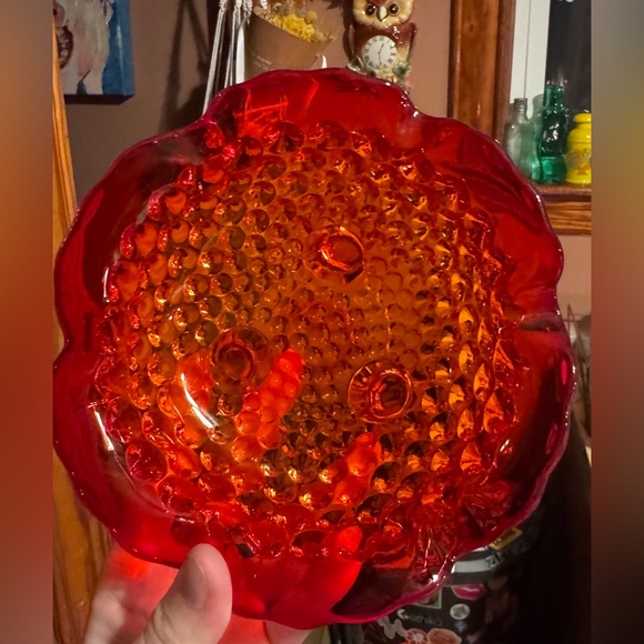 Fenton Amberina Hobnail Footed Bowl✨ - Picture 5 of 16